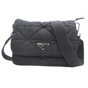 Prada Padded Quilted Shoulder Bag Black